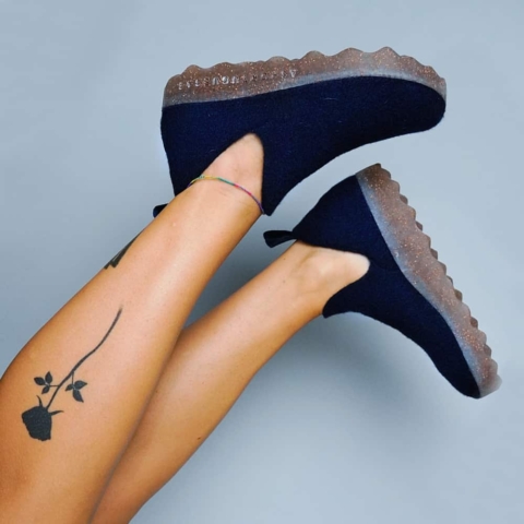 ASPORTUGUESAS  – Slip-on shoes city Blue navy