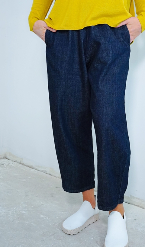APUNTOB – P540 pantalone tela jeans cotone colore indaco