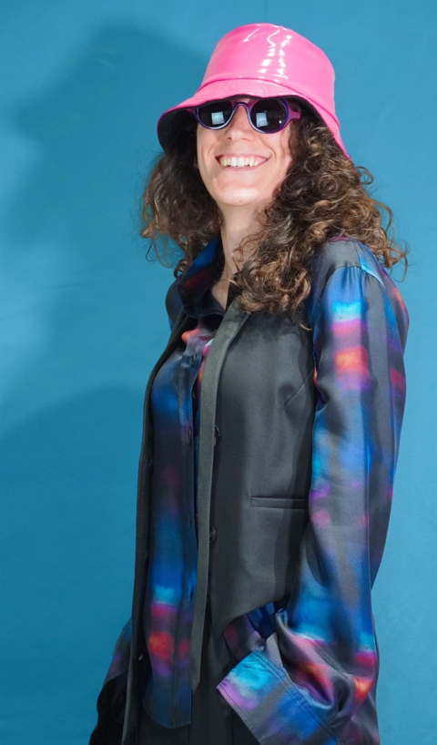 TELA – Gilet con cravatta in lana e polyestere colore nero